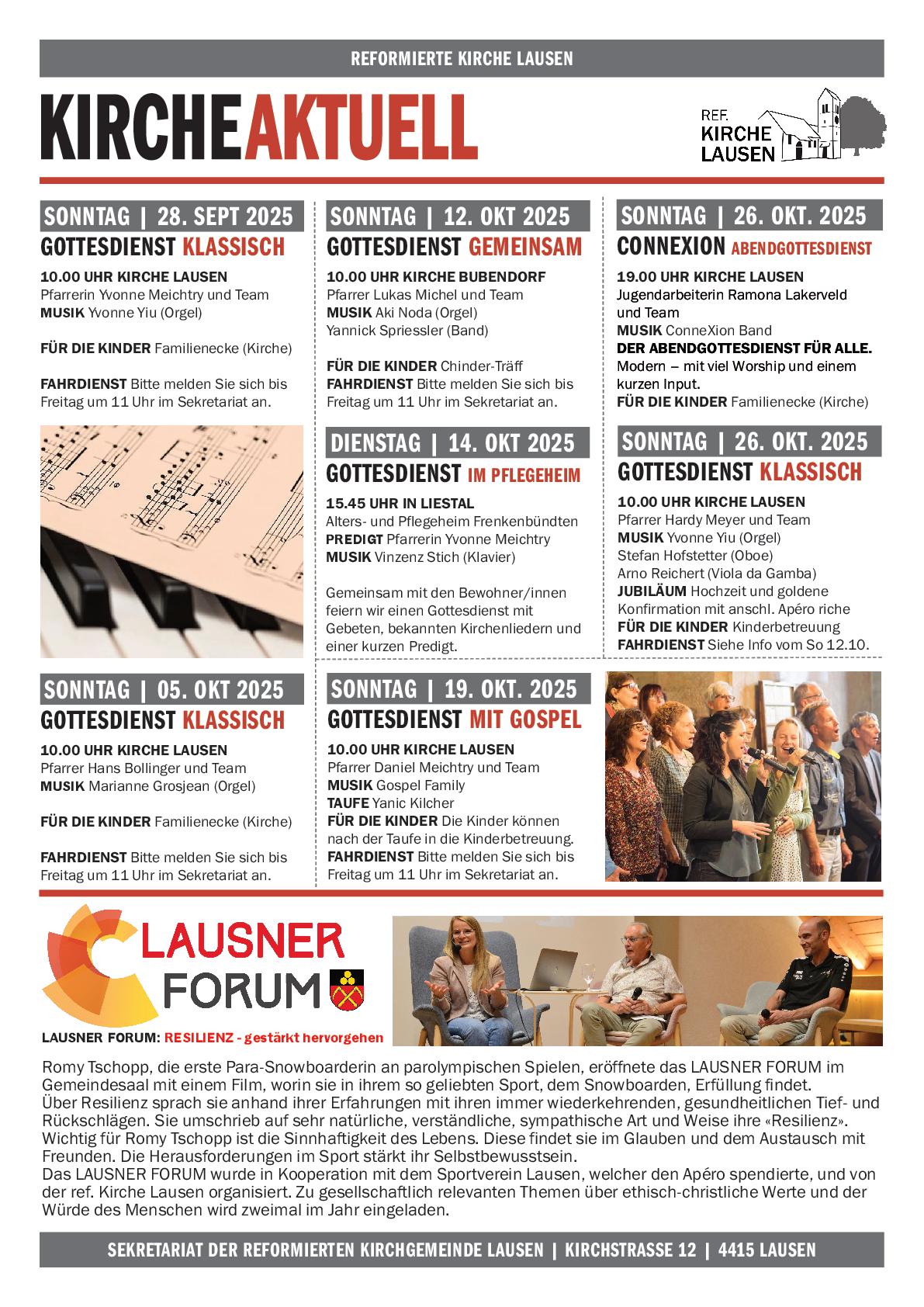 News » KIRCHE AKTUELL | Monat Oktober 2025