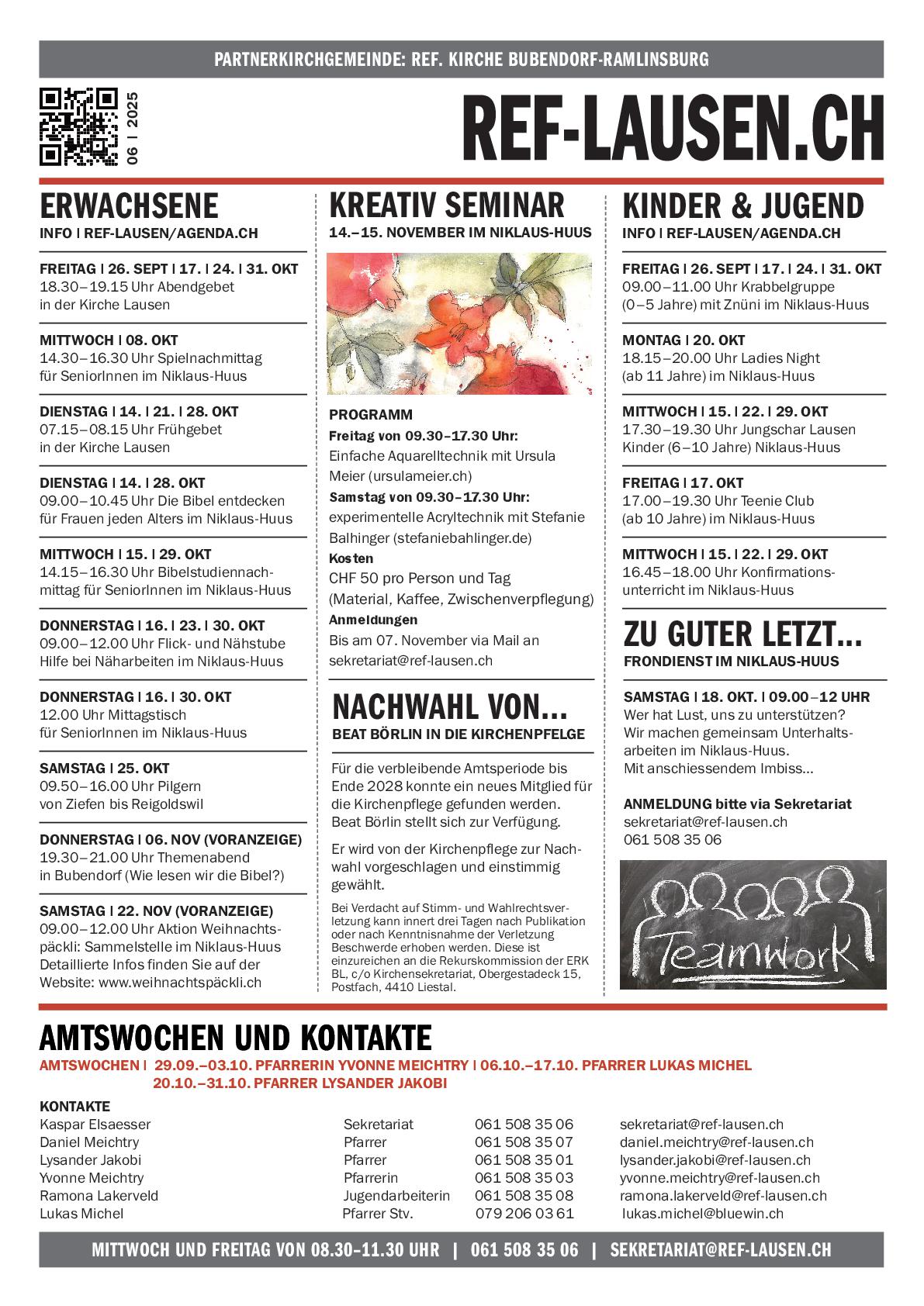 News » KIRCHE AKTUELL | Monat Oktober 2025