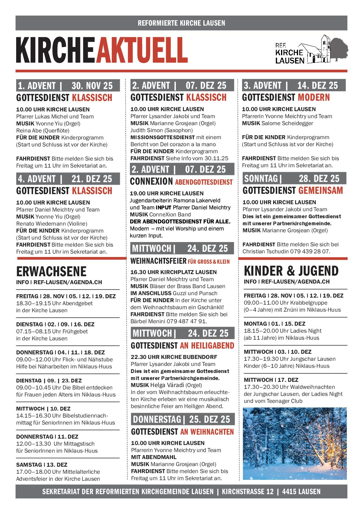 News » KIRCHE AKTUELL | Monat Dezember 2025
