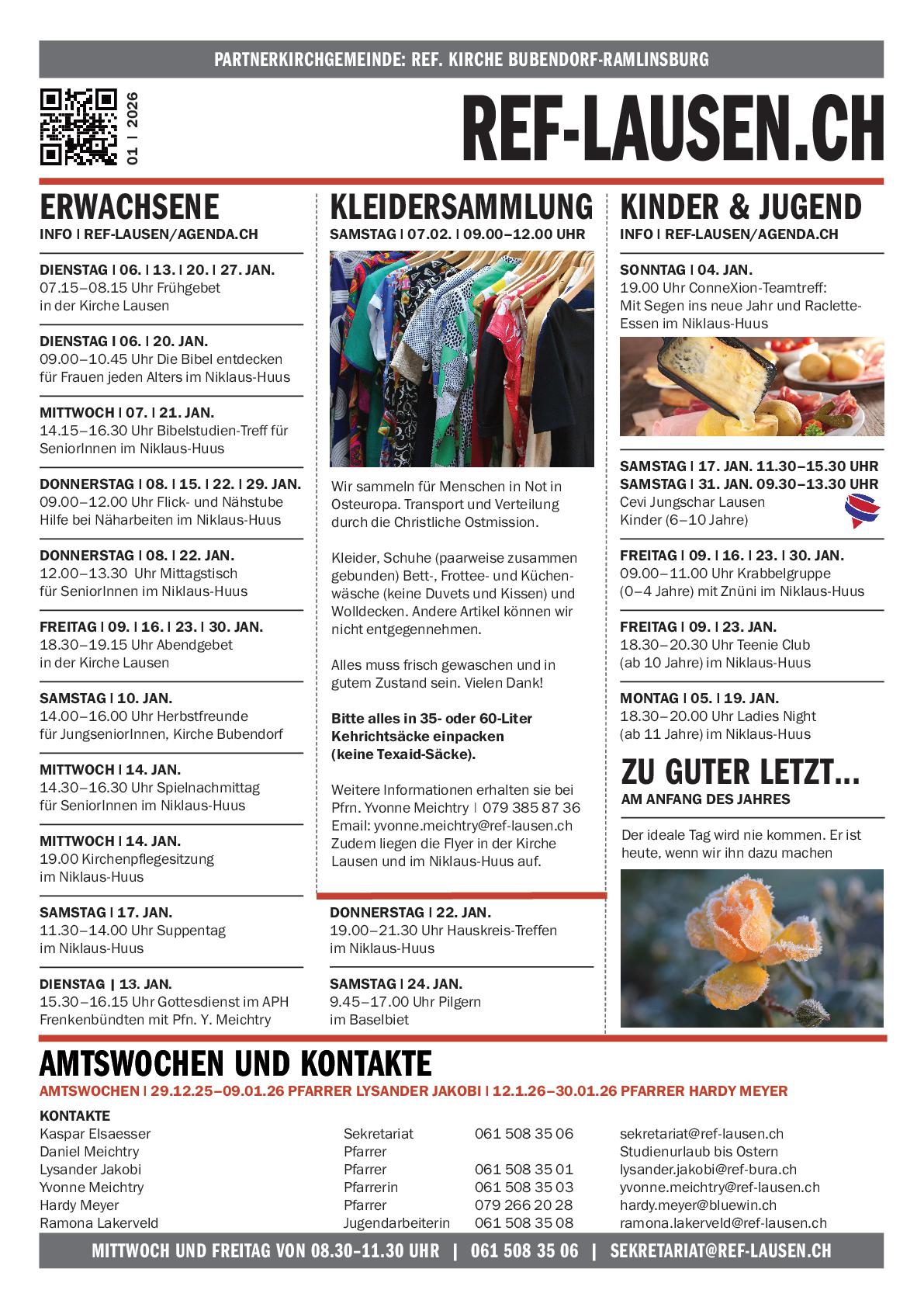 News » KIRCHE AKTUELL | Monat Januar 2026