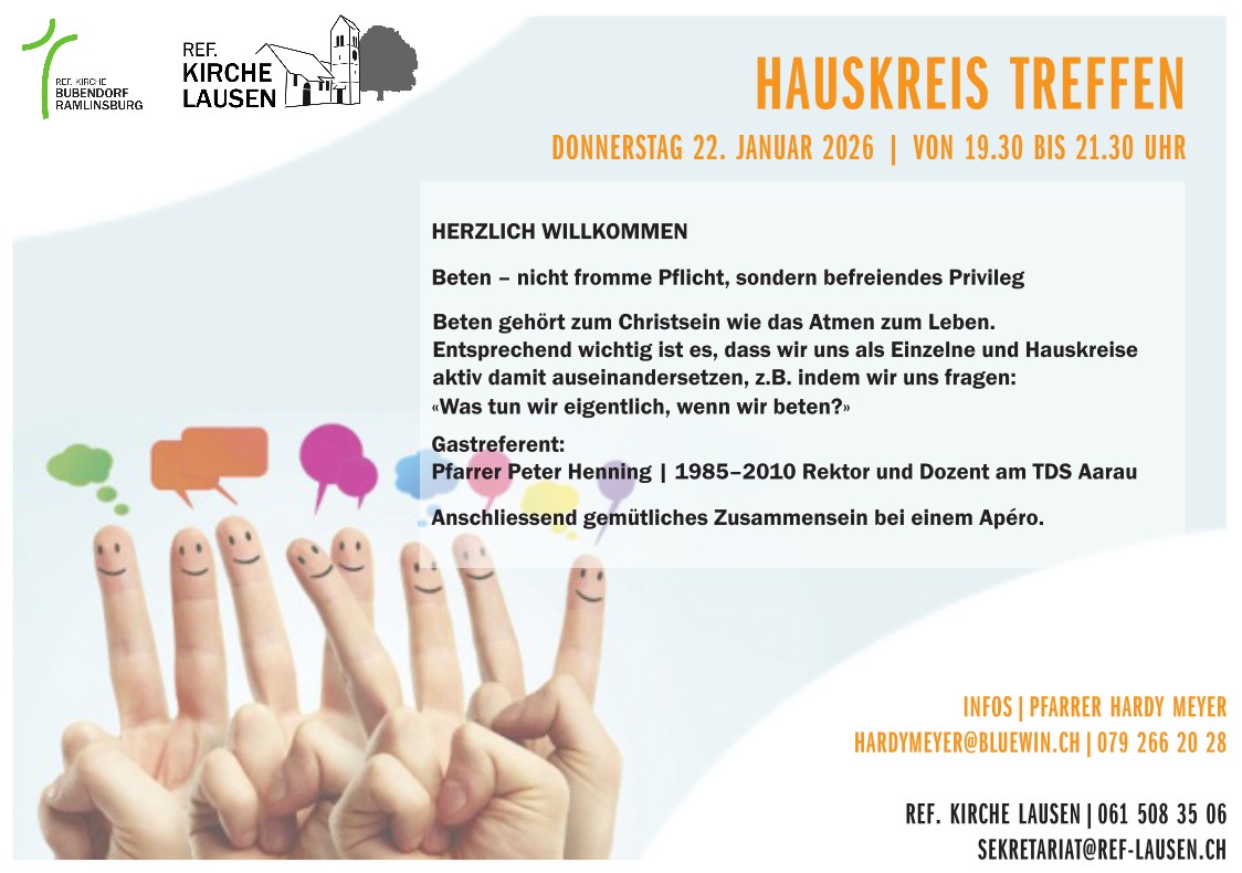 Event, Lager & Seminare » Hauskreis Treffen