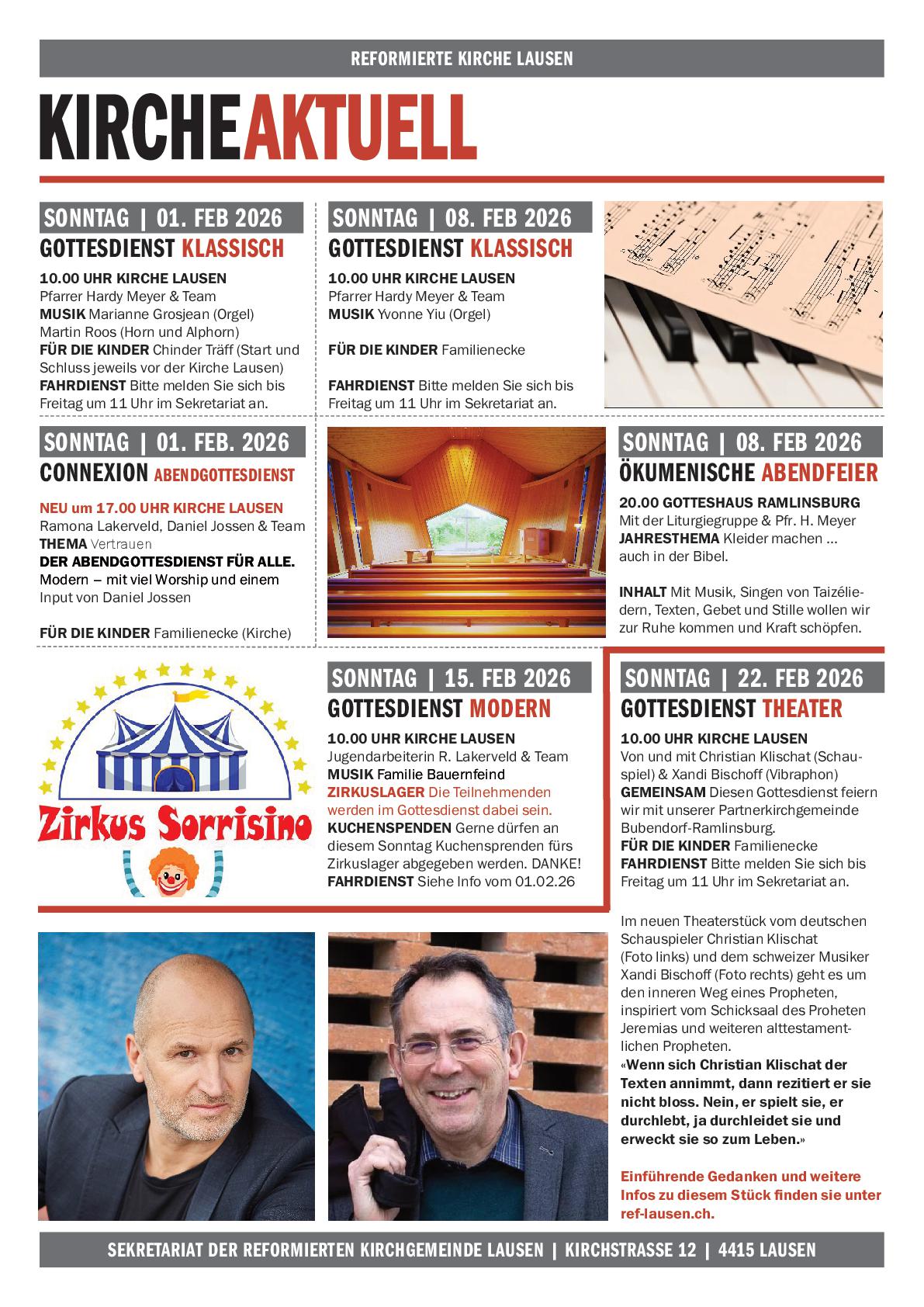 News » KIRCHE AKTUELL | Monat Januar 2026