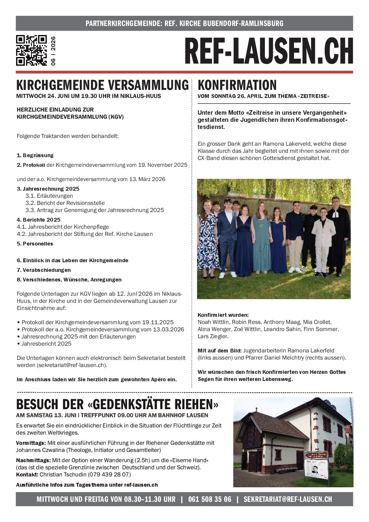 News » KIRCHE AKTUELL | Monat Juni 2026