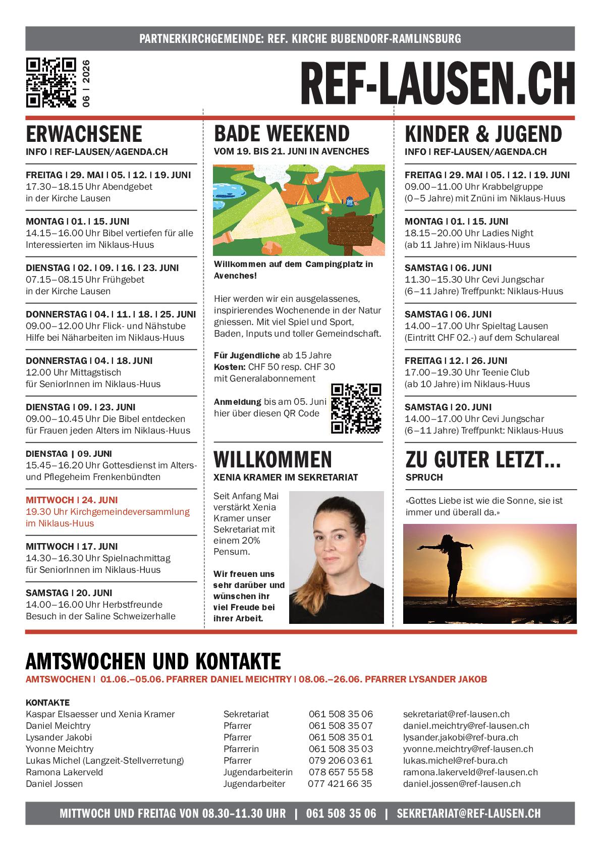 News » KIRCHE AKTUELL | Monat Juni 2026
