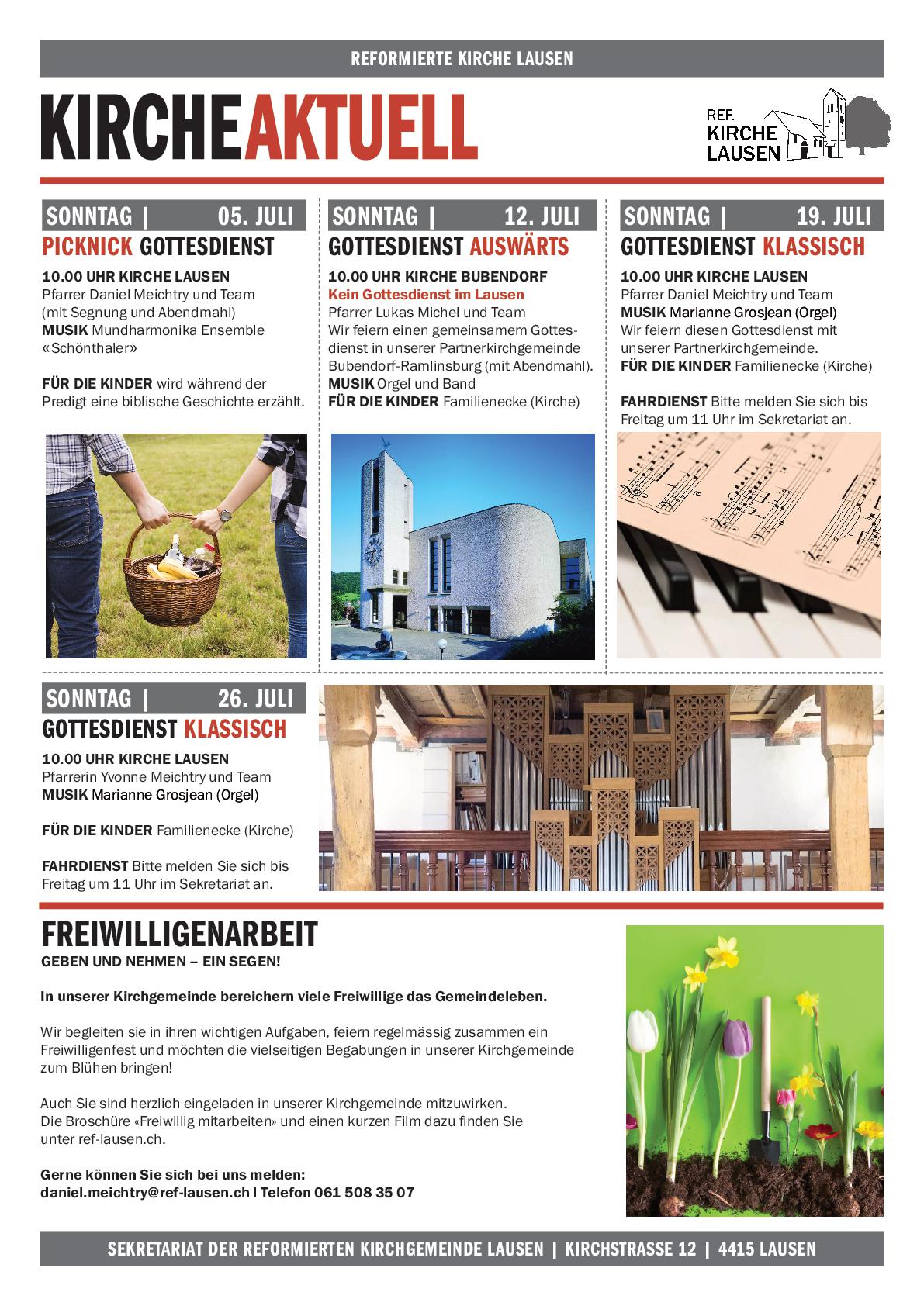 News » KIRCHE AKTUELL | Monat Juli 2026