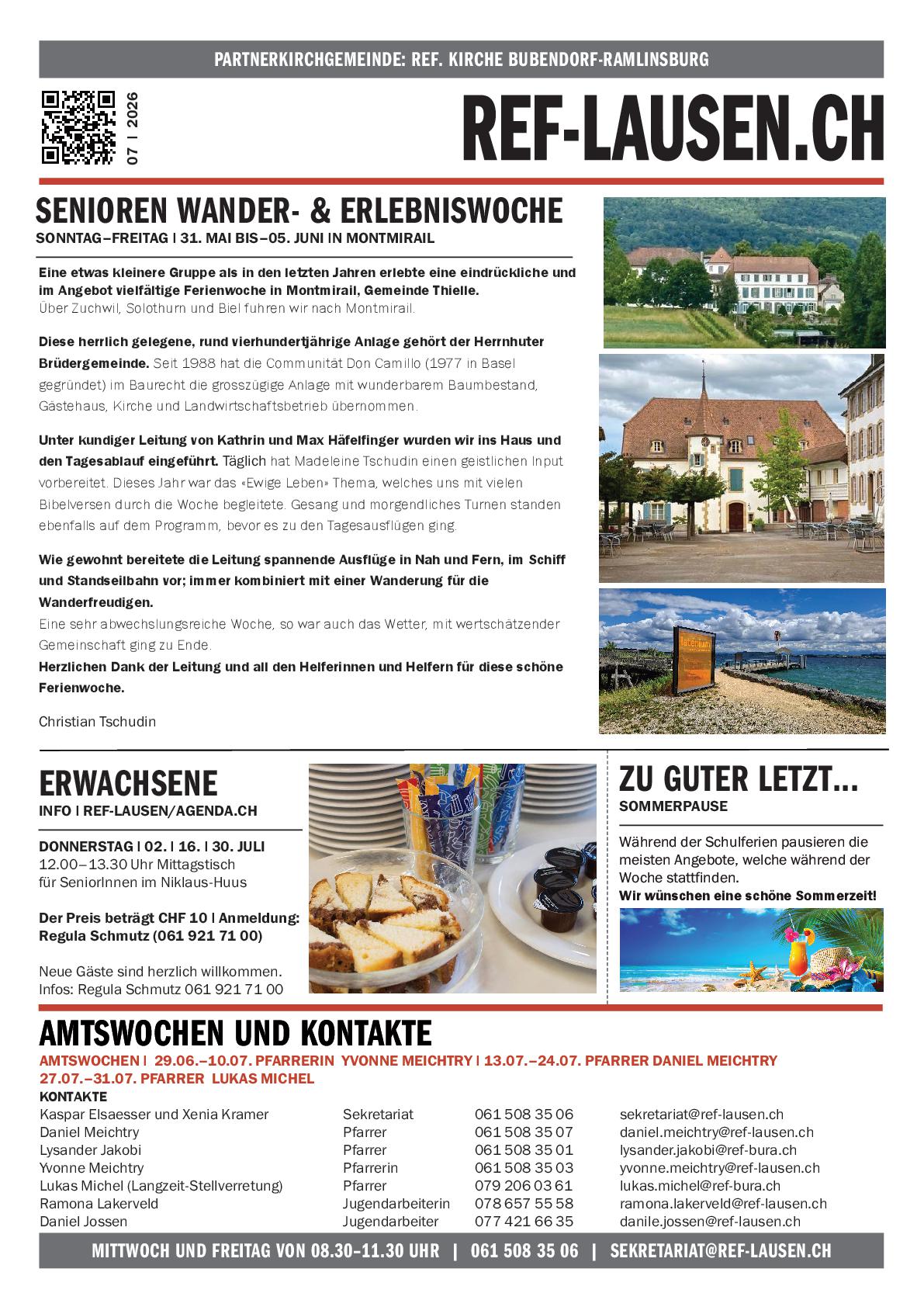News » KIRCHE AKTUELL | Monat Juli 2026