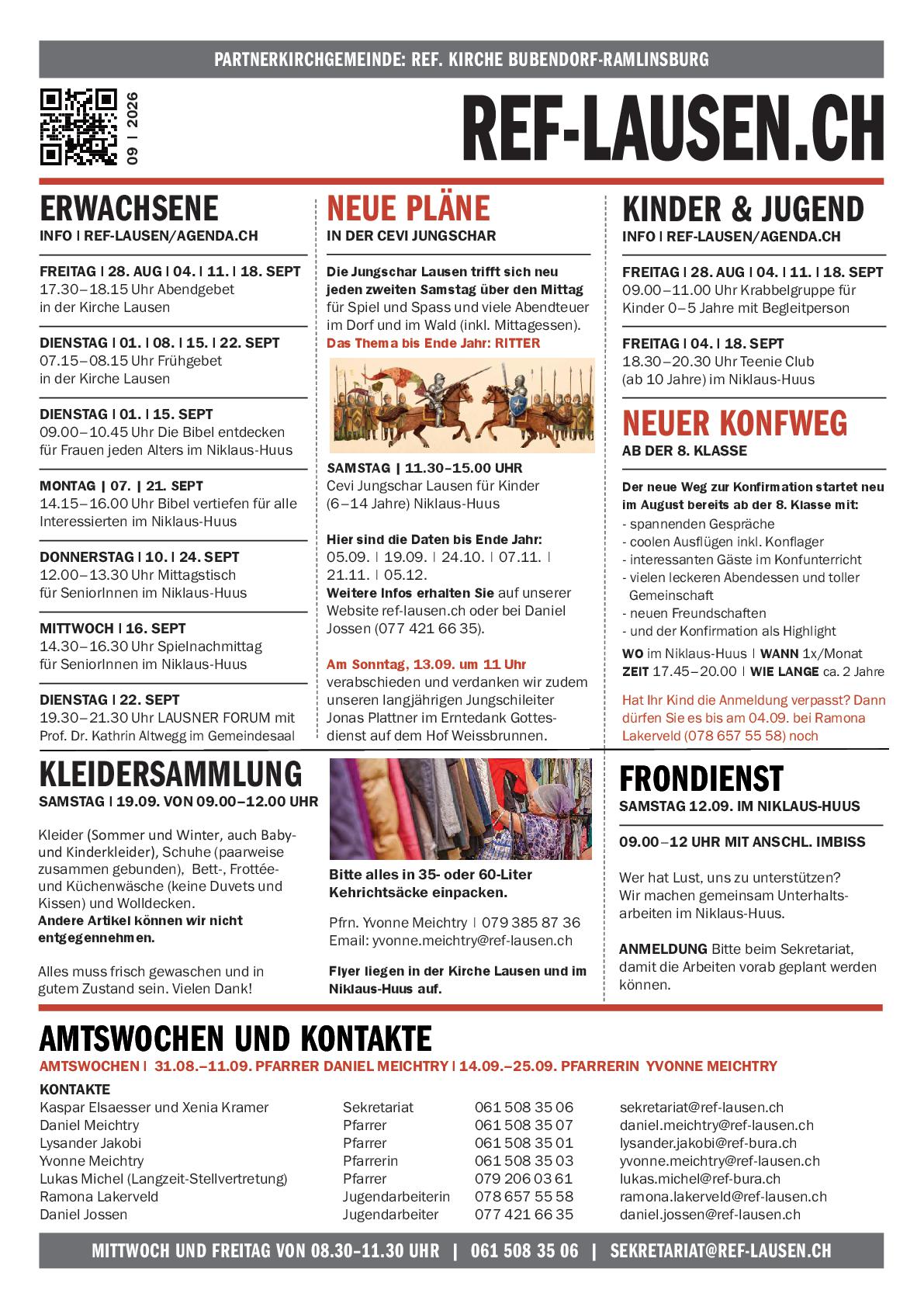 News » KIRCHE AKTUELL | Monat September 2026