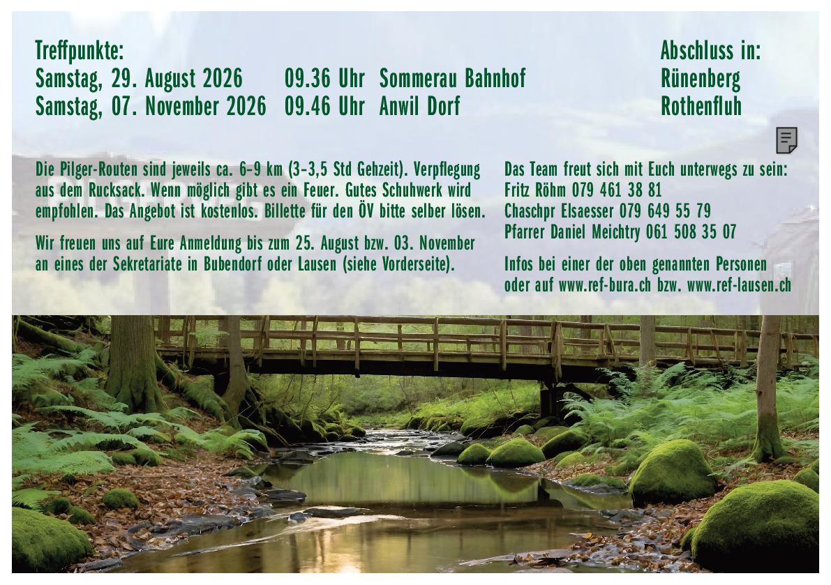 Event, Lager & Seminare » 2026-08-29-Pilgern «Seid still und erkennt, dass ICH Gott bin.»