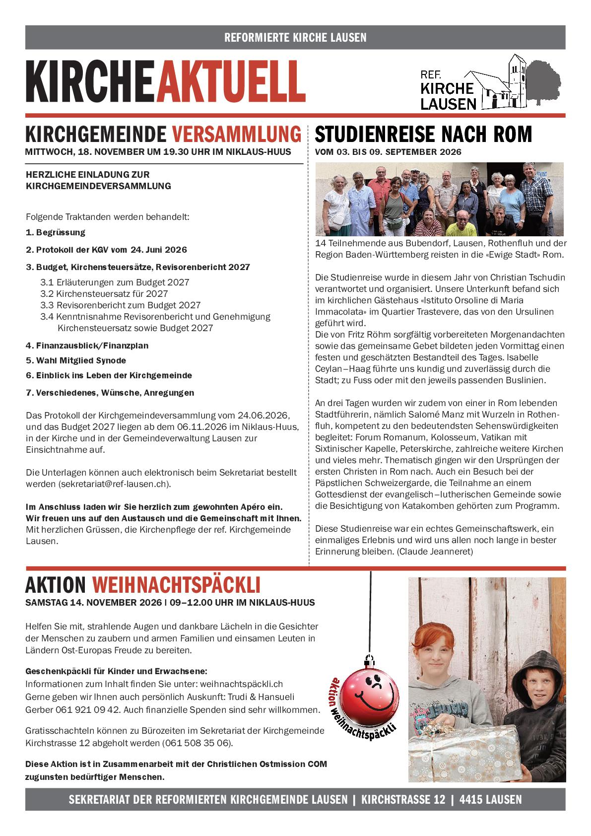 News » KIRCHE AKTUELL | Monat November 2026